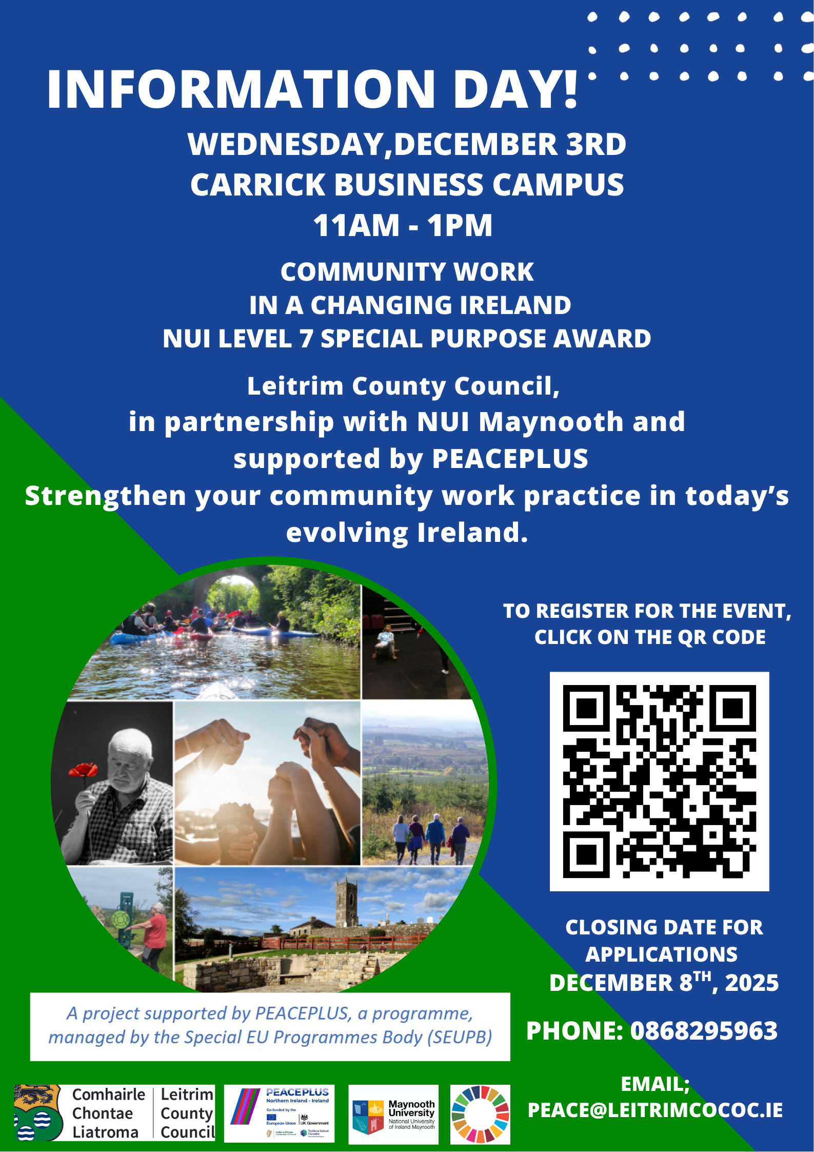 Information Day Wednesday 03rd December: Community Work in a Changing Ireland