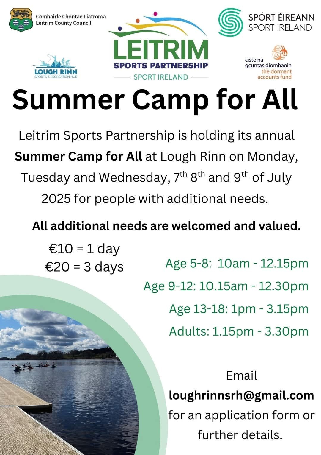 Leitrim Sports Partnership's Summer Camp for All is back! 