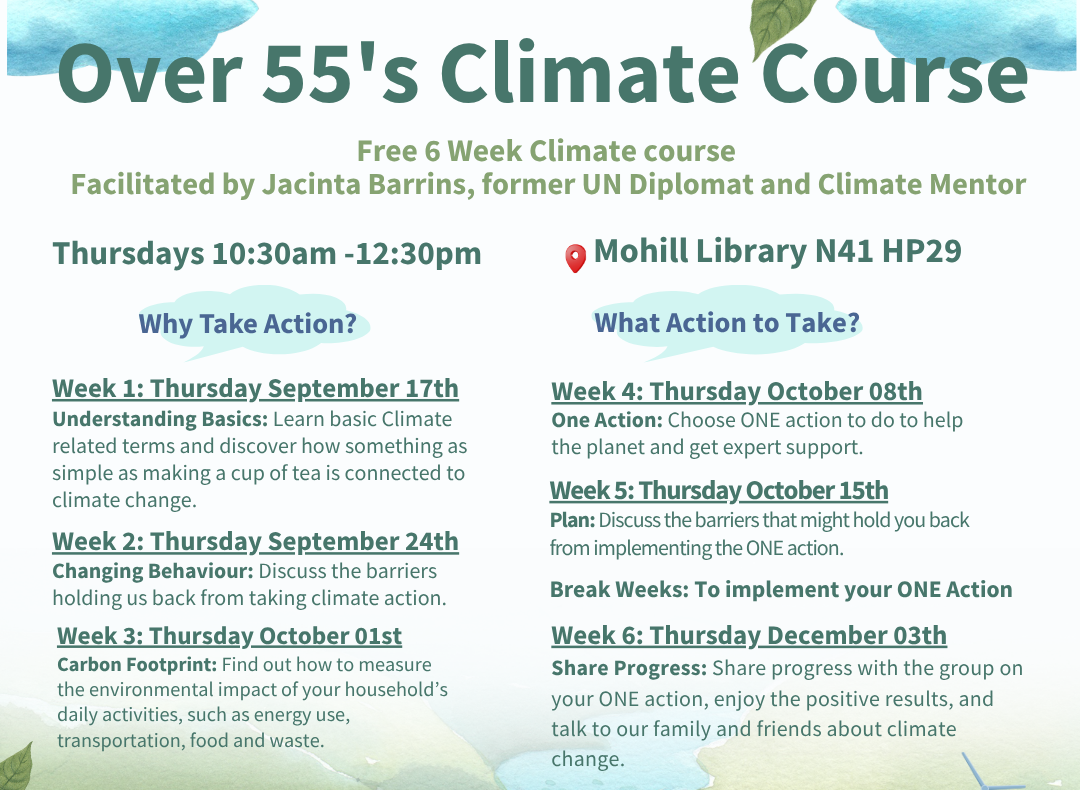 Free Over 55's Climate Course